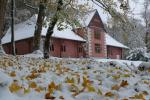 Blick auf die Švýcárna Slatiňany im Winter